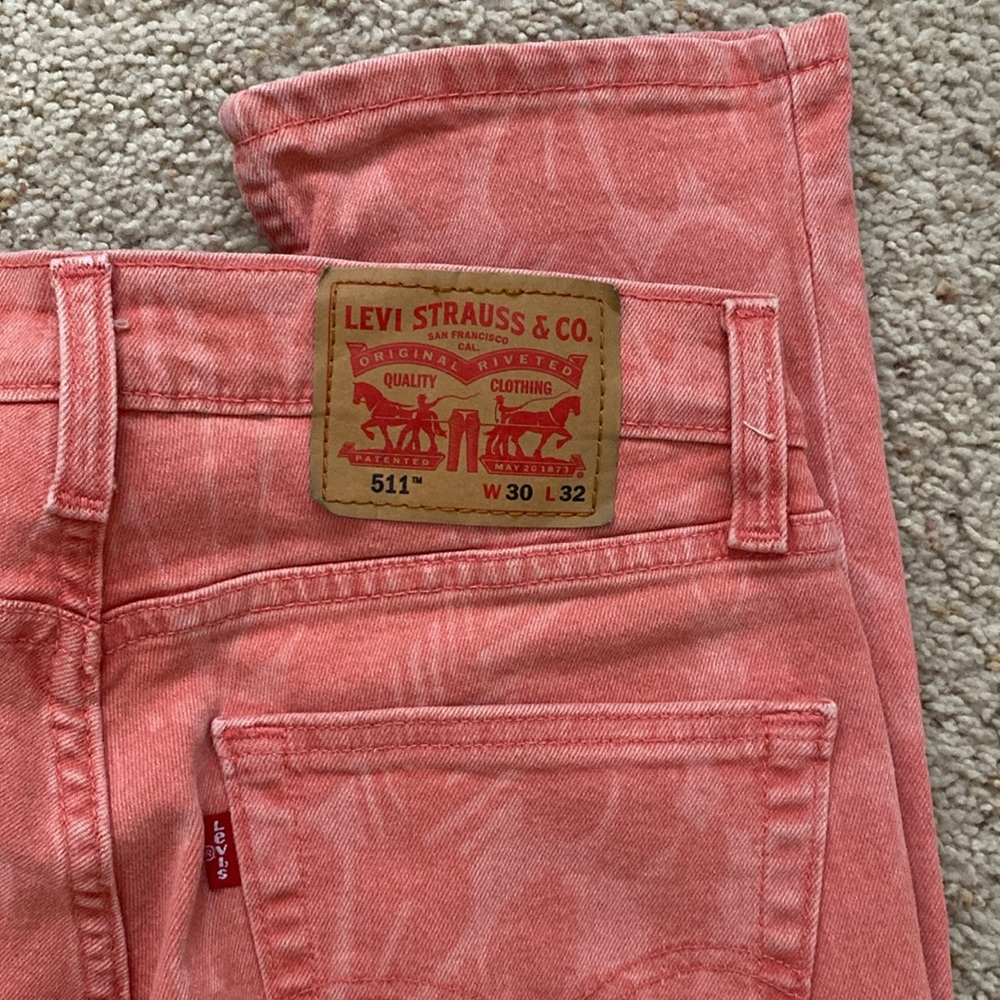 Last Chance!🥳 Levi’s Aldo Tea Rose 511 Slim Fit Jeans. 30x32. - Picture 3 of 8